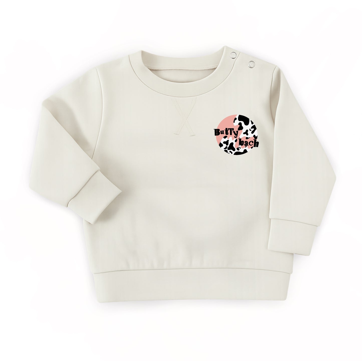 Cream & Pink ‘Lovely day for a milk’ Kids Sweatshirt