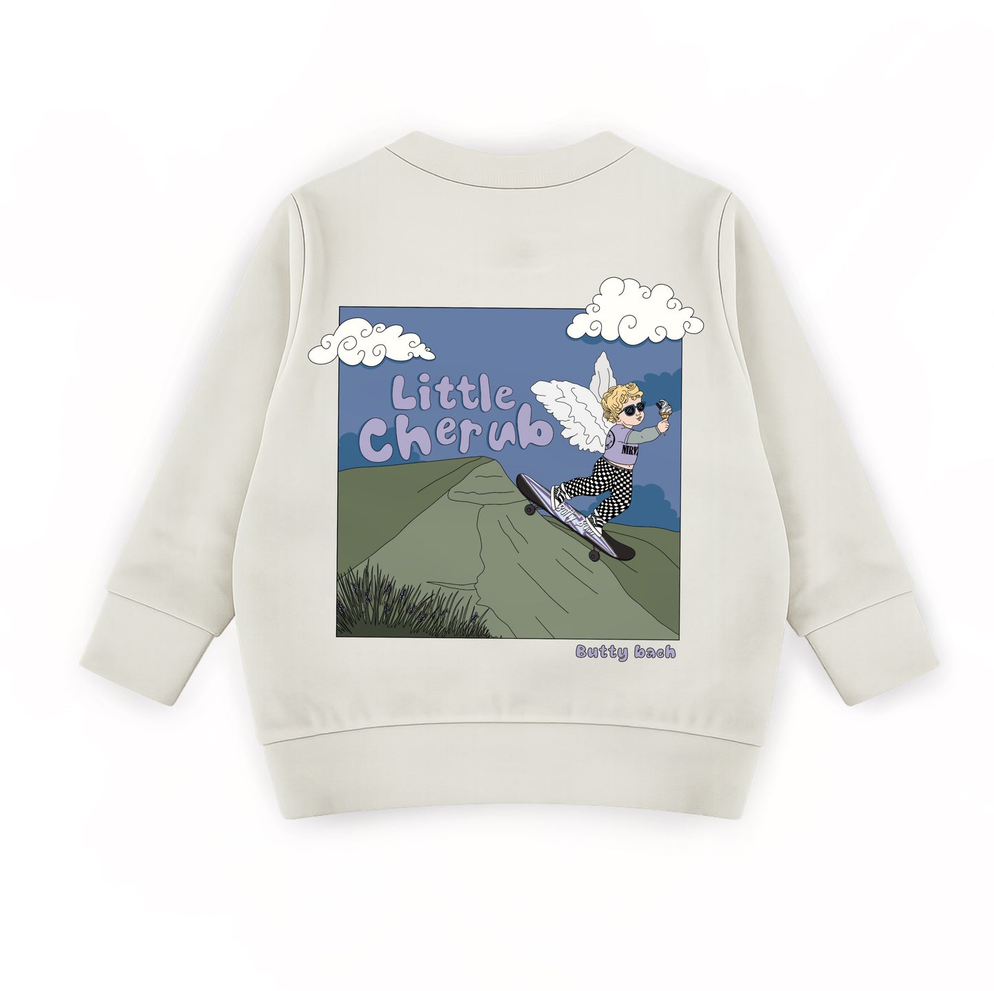 Cream Little Cherub Kids Sweatshirt