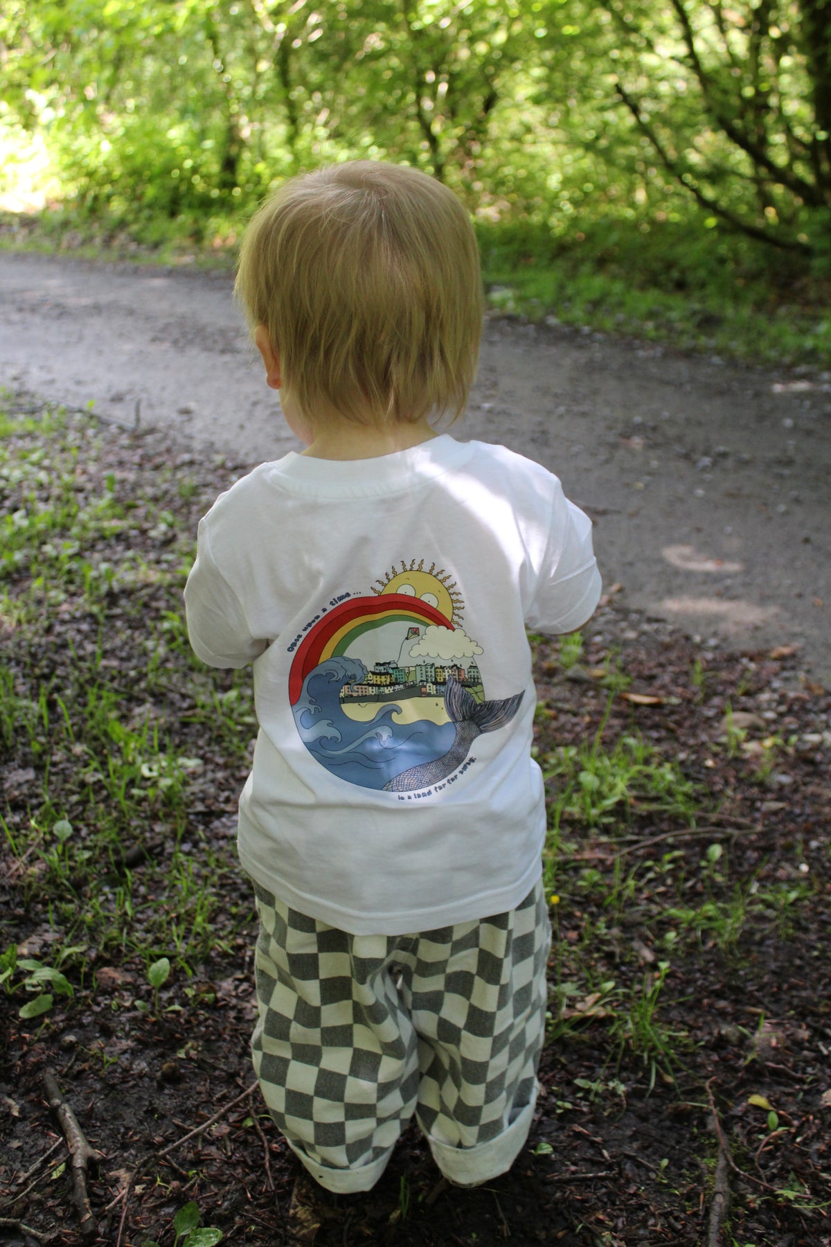White ‘A Tenby tail’ kids T-shirt