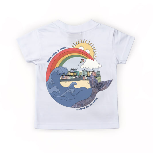 White ‘A Tenby tail’ kids T-shirt