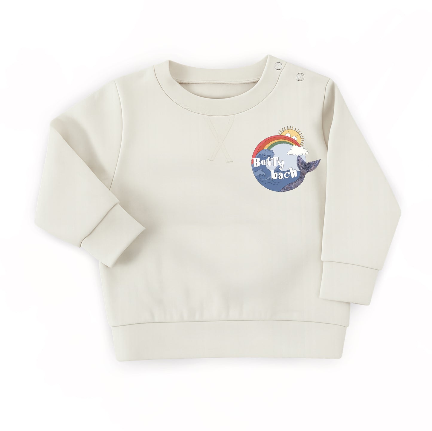 Cream ‘A Tenby Tail’ Kids Sweatshirt