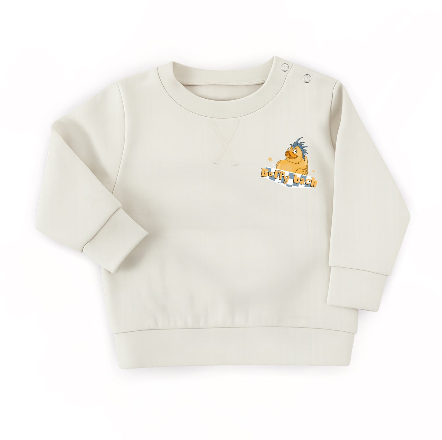 Cream & Blue ‘Ducks & Quackers’ Kids Sweatshirt