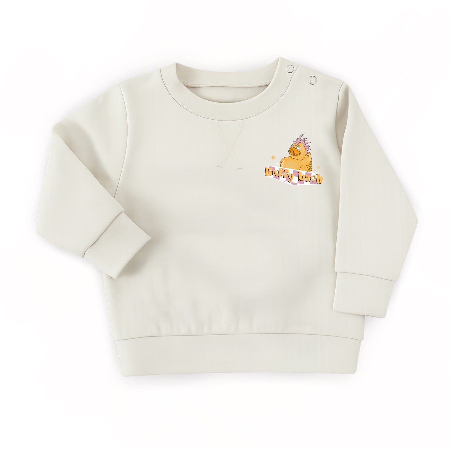 Cream & Pink ‘Ducks & Quackers’ Kids Sweatshirt