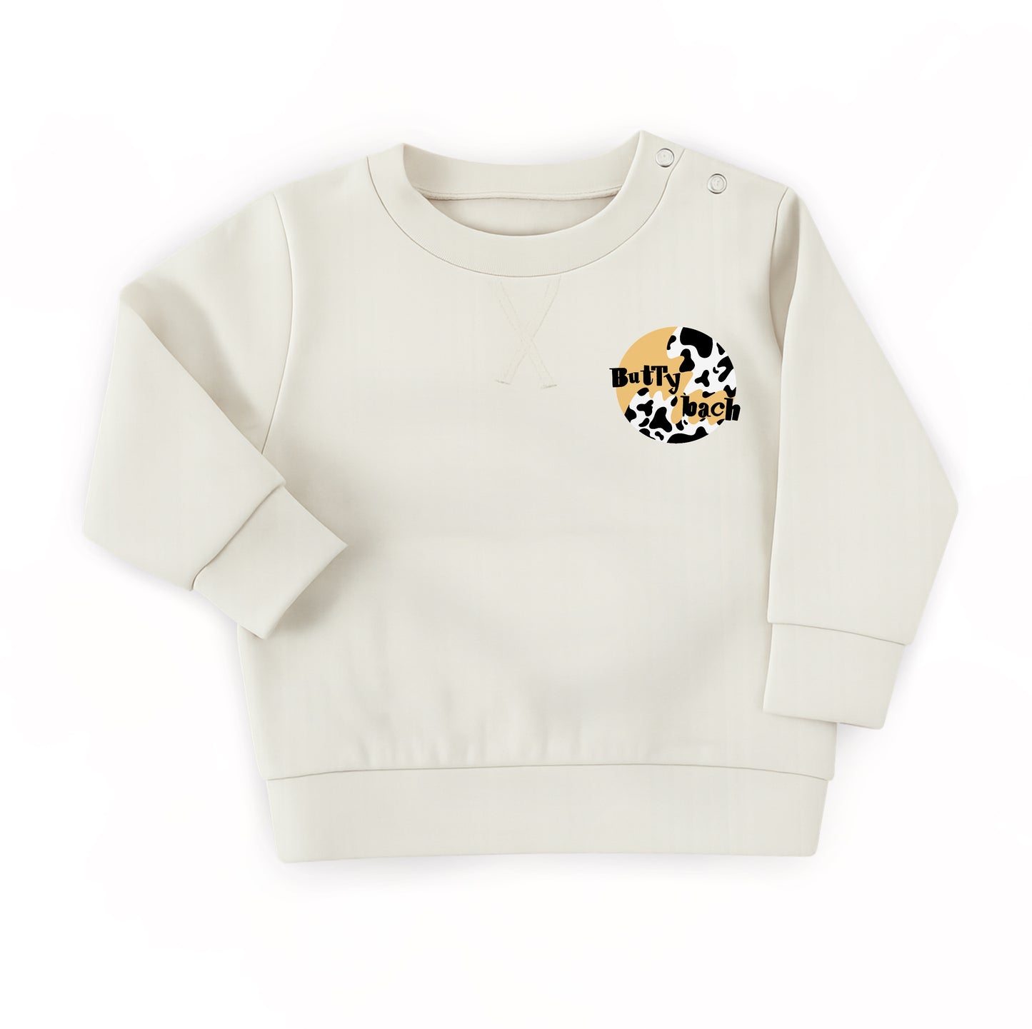 Cream & Yellow ‘Lovely day for a milk’ Kids Sweatshirt