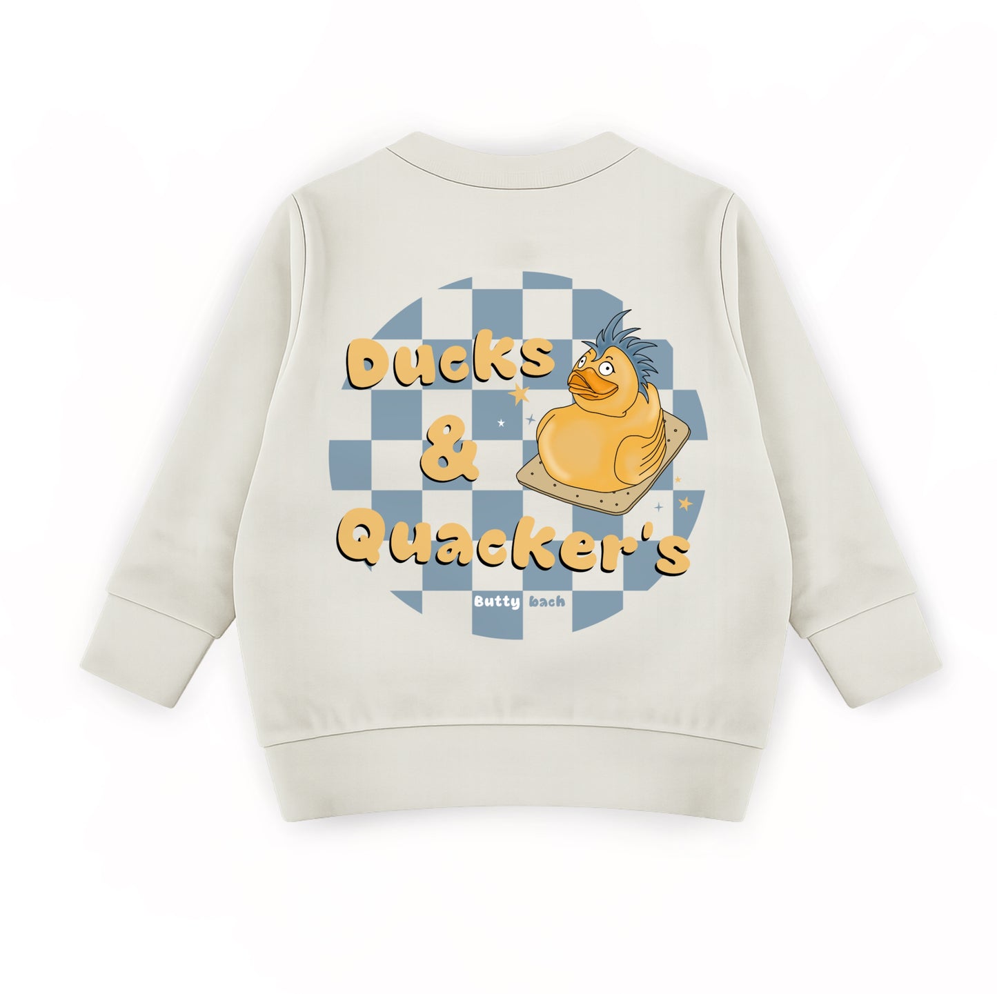 Cream & Blue ‘Ducks & Quackers’ Kids Sweatshirt