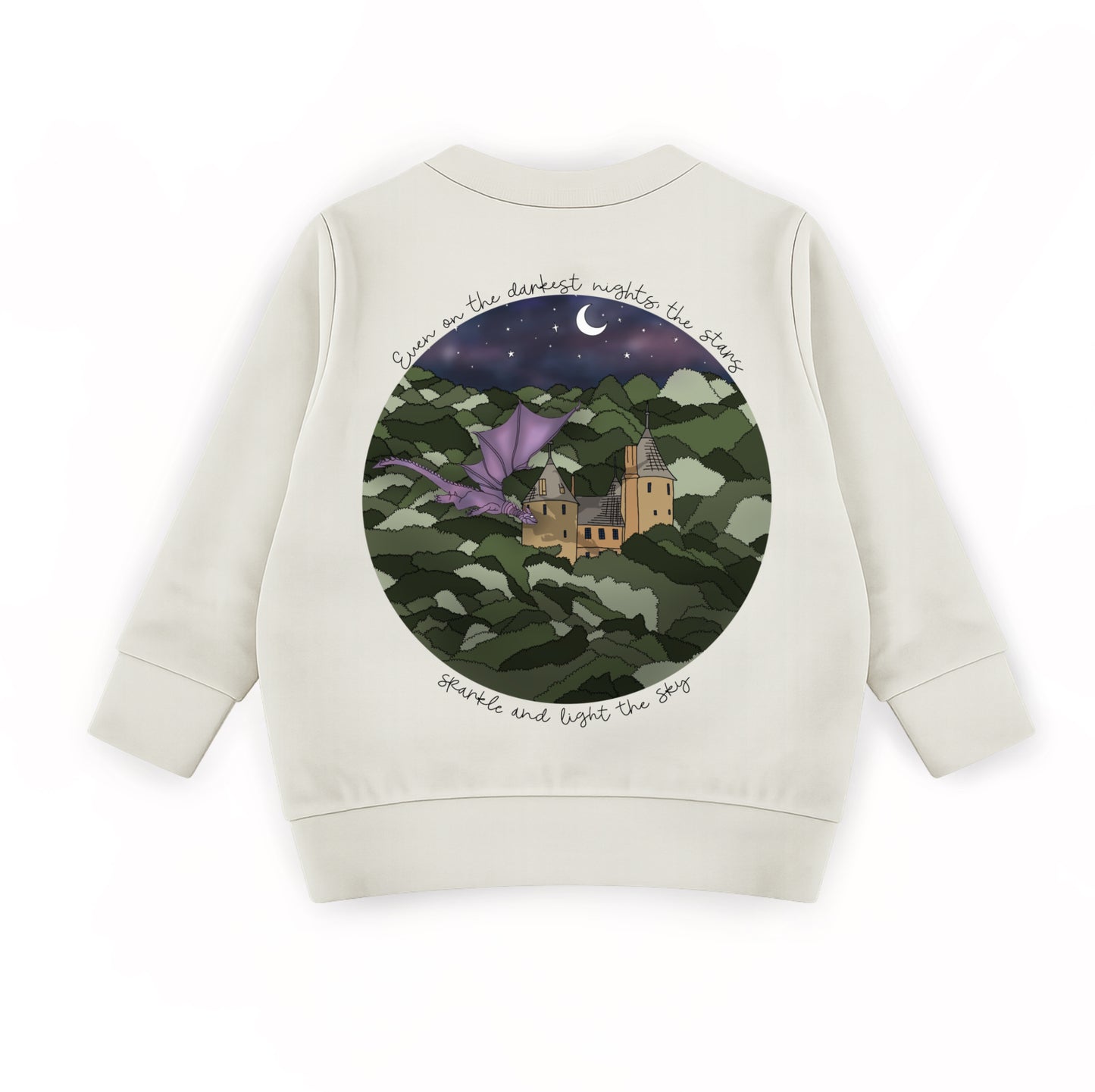 Cream ‘Celestial Dragon’ Kids Sweatshirt